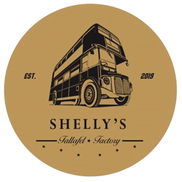 Shellys Burger & Fallafel logo.